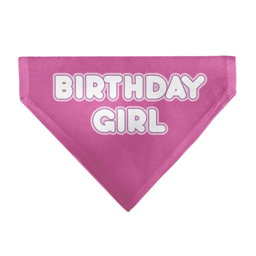 Pet Bandana - BIRTHDAY GIRL Text Pinks/White Pet Bandanas Buckle-Down, Inc.   