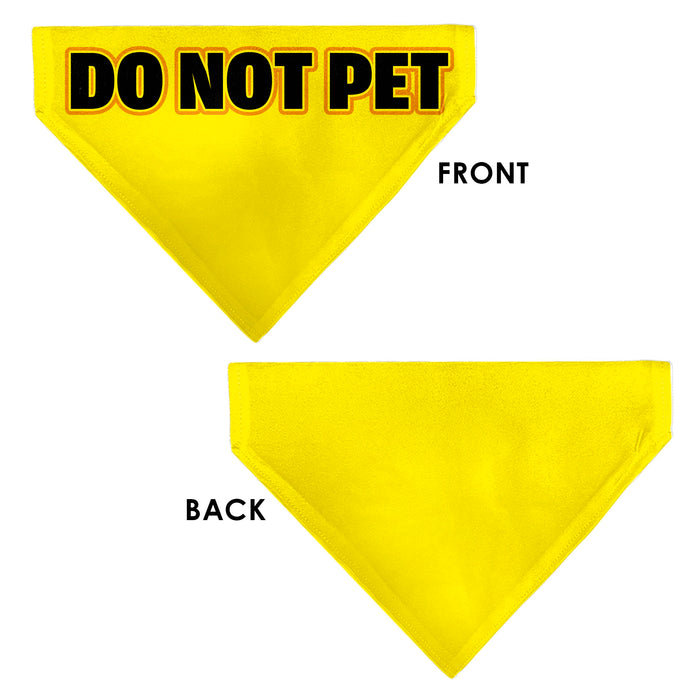 Pet Bandana - DO NOT PET Warning Yellows/Black Pet Bandanas Buckle-Down, Inc.   