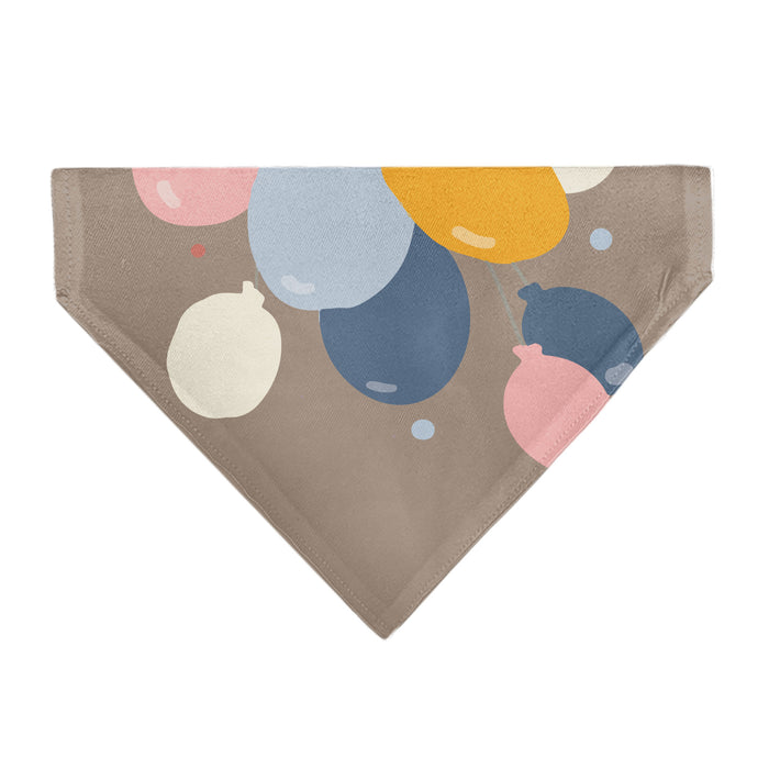 Pet Bandana - HAPPY BIRTHDAY Text and Balloons Tan/Multi Color Pet Bandanas Buckle-Down, Inc.   