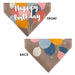 Pet Bandana - HAPPY BIRTHDAY Text and Balloons Tan/Multi Color Pet Bandanas Buckle-Down, Inc.   