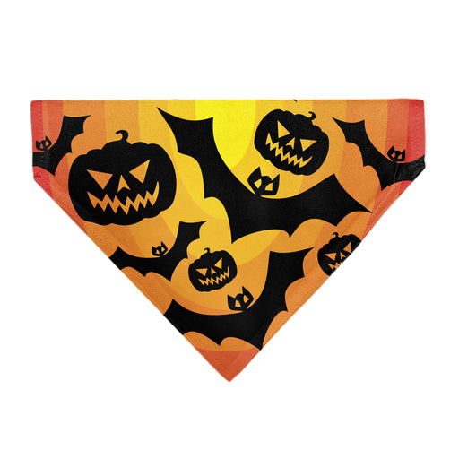 Pet Bandana - Halloween Bats and Jack-O-Lanterns Pumpkins Orange/Black Pet Bandanas Buckle-Down, Inc.   