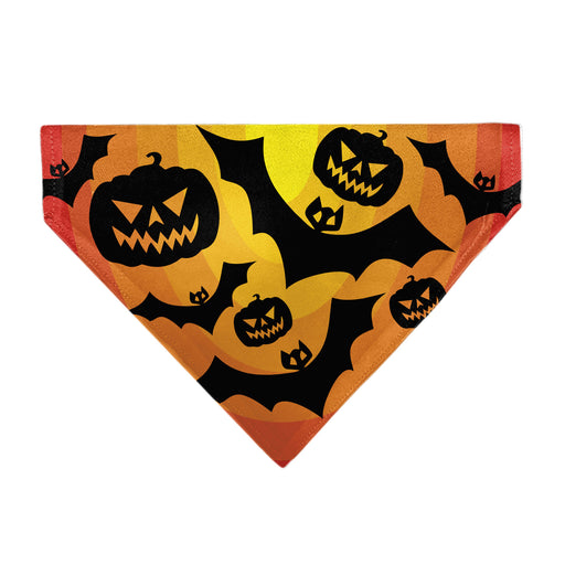 Pet Bandana - Halloween Bats and Jack-O-Lanterns Pumpkins Orange/Black Pet Bandanas Buckle-Down, Inc.   