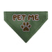 Pet Bandana - PET ME Text and Paw Olive/Pinks/Brown Pet Bandanas Buckle-Down, Inc.   