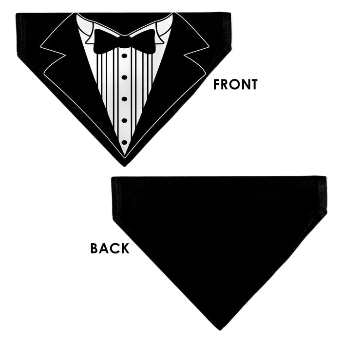 Pet Bandana - Tuxedo Shirt Print Black/White Pet Bandanas Buckle-Down, Inc.   