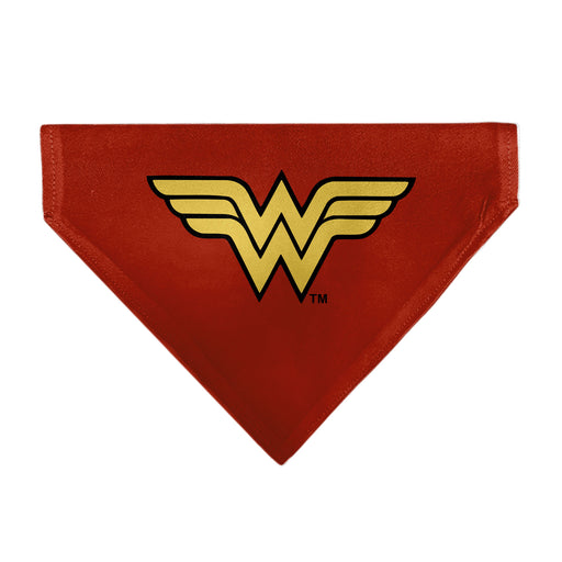 Pet Bandana - Wonder Woman WW Logo Red/Black/Yellow Pet Bandanas DC Comics   