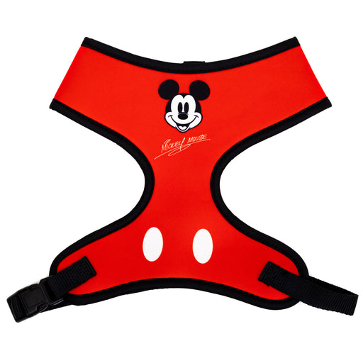 Disney Pet Harness, Mickey Mouse Smiling Face Red Black White Pet Harnesses Disney   