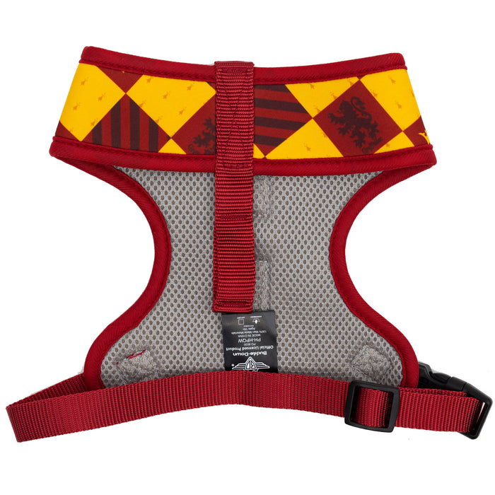 Pet Harness - Harry Potter Gryffindor Checker Burgundy/Yellow Pet Harnesses The Wizarding World of Harry Potter