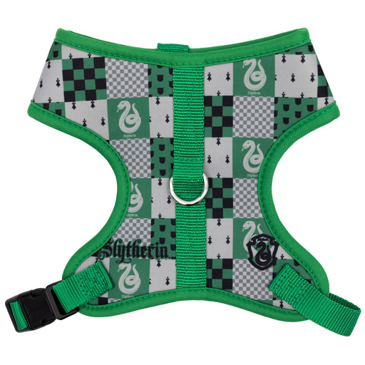 Pet Harness - Harry Potter Slytherin Checker Green/Gray Pet Harnesses The Wizarding World of Harry Potter