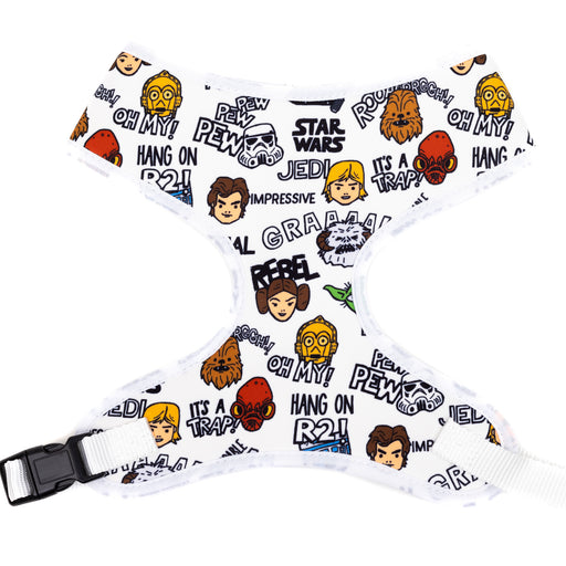 Pet Harness - Star Wars Characters and Quotes Cartoon Collage Gray Pet Harnesses Star Wars   