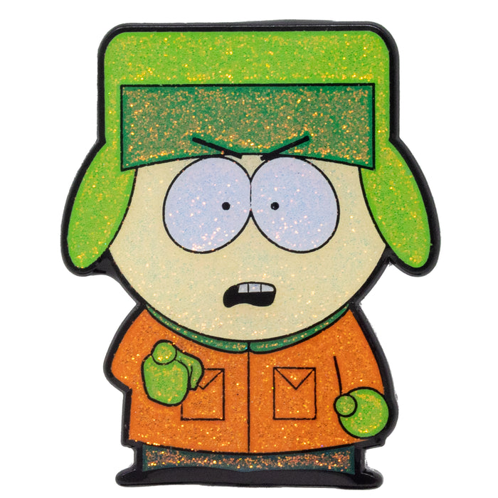 South Park Blind Box Glitter Enamel Pin Series - Mystery Character Cartman, Kyle, Chef, Kenny, Stan, or Towelie Blind Box Pins Comedy Central