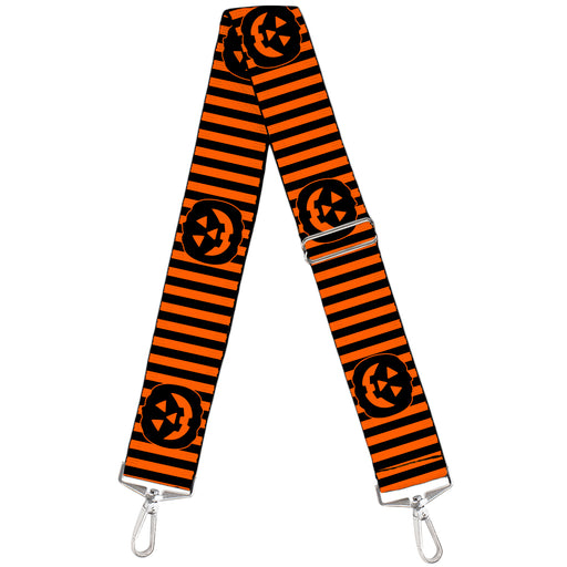 Purse Strap - Jack-o'-Lantern Pumpkin Stripe Orange/Black Purse Straps Buckle-Down   