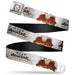 Avatar the Last Airbender Aang Face Close-Up Full Color Seatbelt Belt - AVATAR THE LAST AIRBENDER Aang Pose and Title Logo White/Grays/Black Webbing Seatbelt Belts Nickelodeon   