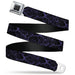 BD Wings Logo CLOSE-UP Black/Silver Seatbelt Belt - Marble Black/Purple Webbing Seatbelt Belts Buckle-Down   