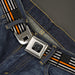 BD Wings Logo CLOSE-UP Black/Silver Seatbelt Belt - Thin Orange Line Flag Weathered Black/Gray/Orange Webbing Seatbelt Belts Buckle-Down, Inc.