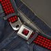 BD Heart Logo Full Color Black/Red Seatbelt Belt - Mini Hearts Black/Red Webbing Seatbelt Belts Buckle-Down, Inc.