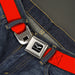 C6 Seatbelt Belt - Red Webbing Seatbelt Belts GM General Motors   