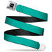 C6 Seatbelt Belt - Teal Webbing Seatbelt Belts GM General Motors   