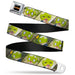 DR. STONE Title Logo Full Color Black/Orange Seatbelt Belt - DR. STONE Title Logo and Suika Pose Blocks Webbing Seatbelt Belts Crunchyroll