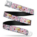 FRUITS BASKET Title Logo Full Color White/Purple Seatbelt Belt - Fruits Basket Kyo and Yuki Easter Themed Animage Poster Pose Pink Webbing Seatbelt Belts Crunchyroll