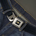 Chevy Bowtie Full Color Black/Gold Seatbelt Belt - Black Panel Webbing Seatbelt Belts GM General Motors   