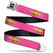 Chevy Bowtie Full Color Black Gold Seatbelt Belt - Chevy Gold Bowtie w/Logo PINK Webbing Seatbelt Belts GM General Motors