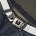 Camaro Badge Full Color Seatbelt Belt - White Webbing Seatbelt Belts GM General Motors   