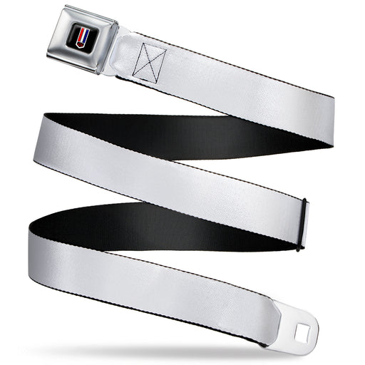 Camaro Badge Full Color Seatbelt Belt - White Webbing Seatbelt Belts GM General Motors   