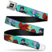 MY HERO ACADEMIA Title Logo Full Color Black Seatbelt Belt - My Hero Academia The Big 3 Action Poses Light Blue Webbing Seatbelt Belts Crunchyroll