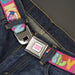 CANDY LAND Game Logo White/Pink Seatbelt Belt - Candy Land KANDY RULES King Kandy Face Red/Multi Color Webbing Seatbelt Belts Hasbro   