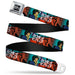 COWBOY BEBOP Title Logo Full Color Black/White Seatbelt Belt - COWBOY BEBOP Spike and Faye Brick Pose and Title Logo Blues/Reds Webbing Seatbelt Belts Crunchyroll   