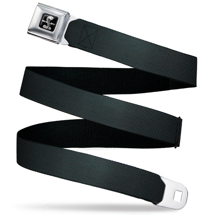 Carroll Shelby Cobra Split Full Color Black White Seatbelt Belt - Carroll Shelby Cobra Black Webbing Seatbelt Belts Carroll Shelby Licensing, Inc.   