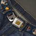WISH Title Logo Full Color Gold/Navy Seatbelt Belt - Wish Character Poses Navy/Golds Webbing Seatbelt Belts Disney   