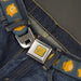 WISH Title Logo Full Color Yellow/Blue Seatbelt Belt - Wish Star Poses Blue/Yellows Webbing Seatbelt Belts Disney   