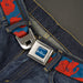 LILO & STITCH Title Logo Full Color Blue/White Seatbelt Belt - Lilo & Stitch Alien Stitch Expressions Scattered Blues/Red Webbing Seatbelt Belts Disney   