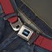 Ford Oval Full Color Black/Blue Seatbelt Belt - Burgundy Webbing Seatbelt Belts Ford   