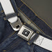 GM Seatbelt Belt - White Webbing Seatbelt Belts GM General Motors   