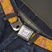 FURBY Title Logo Full Color White/Purple Seatbelt Belt - Furby Furbish Phrases and Icons Orange/Pink/Purple Webbing Seatbelt Belts Hasbro   