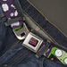 INVADER ZIM Title Logo Full Color Pink/Green Seatbelt Belt - Invader Zim GIR Poses and Sketch Purple Webbing Seatbelt Belts Nickelodeon   