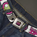 INVADER ZIM Title Logo Full Color Pink/Green Seatbelt Belt - INVADER ZIM Title Logo and GIR Pose Close-Up White/Pinks Webbing Seatbelt Belts Nickelodeon   