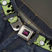 INVADER ZIM Title Logo Full Color Pink/Green Seatbelt Belt - Invader Zim GIR Face and Flames Black/Green Webbing Seatbelt Belts Nickelodeon   