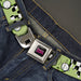 INVADER ZIM Title Logo Full Color Pink/Green Seatbelt Belt - Invader Zim GIR Face and Checker Flames Black/White/Green Webbing Seatbelt Belts Nickelodeon   