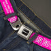 MEAN GIRLS Title Logo Full Color Black/White Seatbelt Belt - Mean Girls YOU GO GLEN COCO Pink/White Webbing Seatbelt Belts Paramount Pictures   