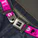 MEAN GIRLS Title Logo Full Color Black/Pinks/Diamonds Seatbelt Belt - Mean Girls PLASTICS Collage Pink/Black/White Webbing Seatbelt Belts Paramount Pictures   