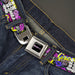 MEAN GIRLS Title Logo Full Color Black/Pinks/Diamonds Seatbelt Belt - Mean Girls Catch Phrases Collage Black/Multi Color Webbing Seatbelt Belts Paramount Pictures   