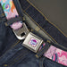 MY LITTLE PONY Title Logo Full Color Pink/White Seatbelt Belt - My Litlle Pony Five Pony Poses Pink Webbing Seatbelt Belts Hasbro   