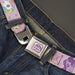 MY LITTLE PONY Title Logo Full Color Pinks/Purples/White Seatbelt Belt - My Little Pony Generations Five Pony Faces and Cutie Marks Pink Webbing Seatbelt Belts Hasbro   