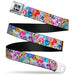 MY LITTLE PONY Title Logo Full Color Black/Purple/White Seatbelt Belt - My Little Pony Ponies Expressions Stacked Webbing Seatbelt Belts Hasbro   