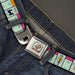 Monopoly GO Space Full Color Seatbelt Belt - Monopoly Game Board Space Blocks Webbing Seatbelt Belts Hasbro   