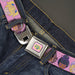 POLLY POCKET Title Logo Full Color Pink Seatbelt Belt - Polly Pocket Ten Doll Face Expressions Pink Webbing Seatbelt Belts Mattel   