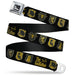 THE GODFATHER Title Logo Full Color Black/White Seatbelt Belt - THE GODFATHER Title Logo and Crest Icons Black/Gold Webbing Seatbelt Belts Paramount Pictures   